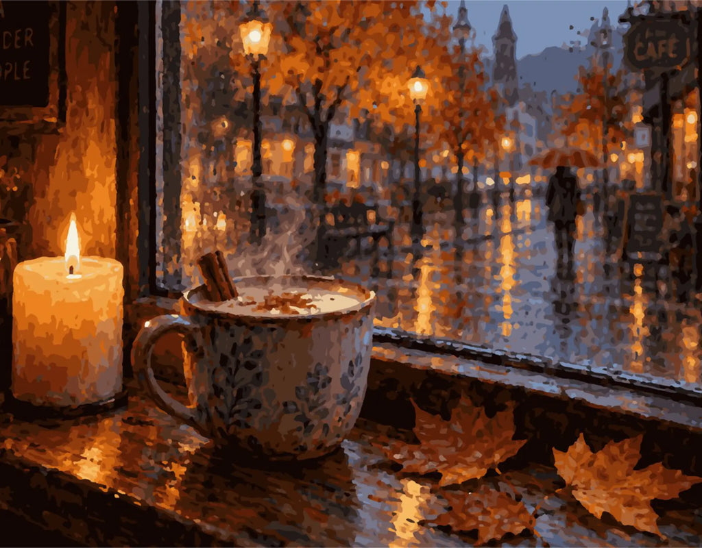 Chai Latte im Herbstlicht