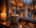 Chai Latte im Herbstlicht