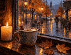 Chai Latte im Herbstlicht