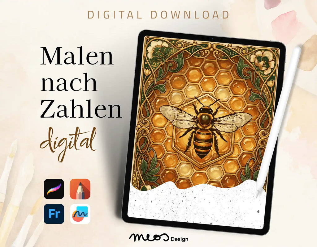 Bienenkönigin auf goldenen Waben