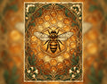 Bienenkönigin auf goldenen Waben