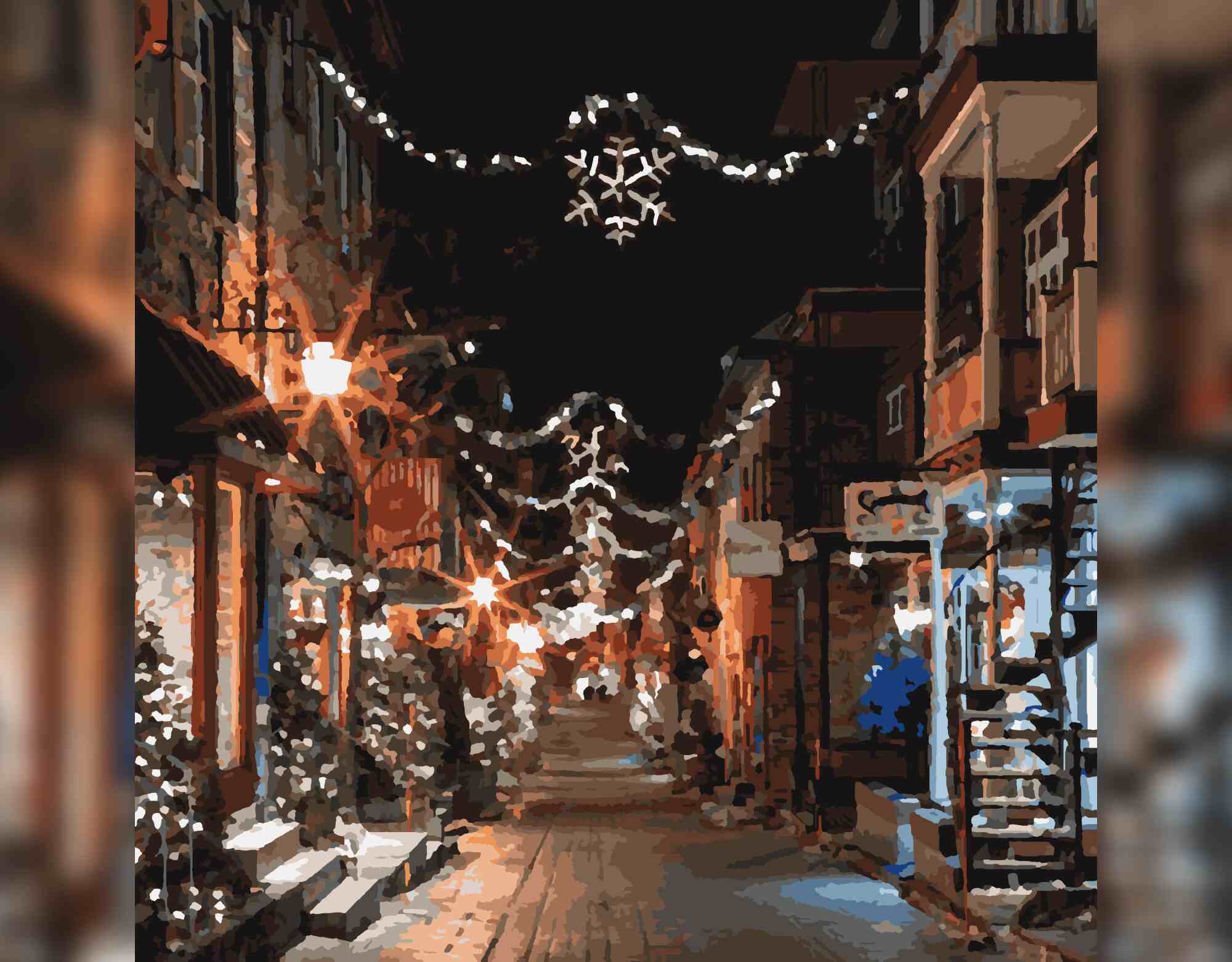 Malen nach Zahlen digital, Weihnachtsmarkt
