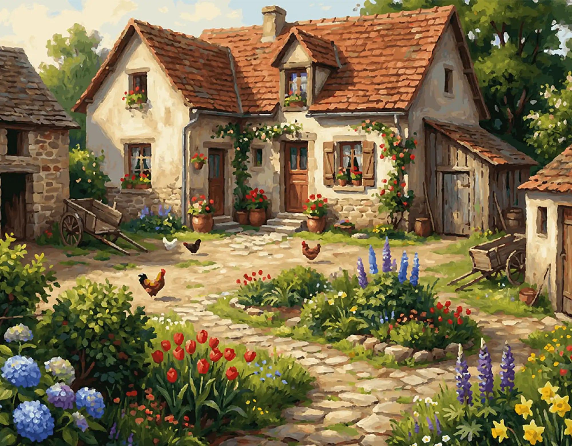 Morning in the Old Courtyard