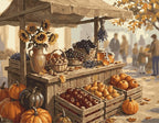 Kürbiszeit am kleinen Marktstand