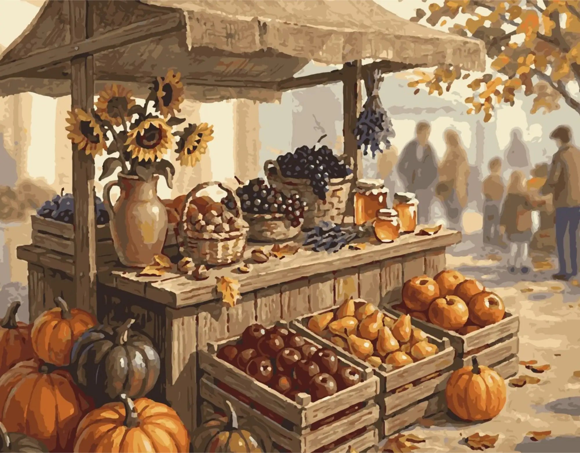 Kürbiszeit am kleinen Marktstand