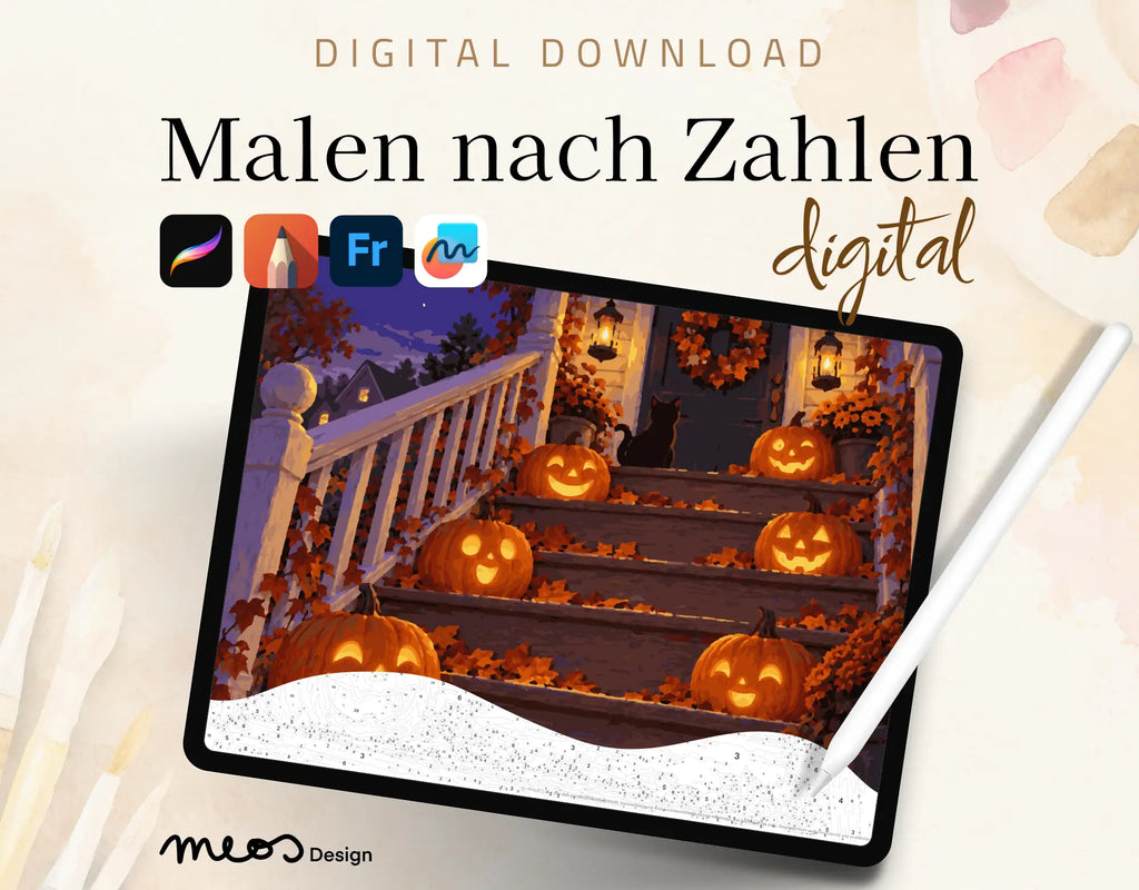 Treppenstufen im Oktoberglühen