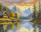 Berghütte bei Bergsee