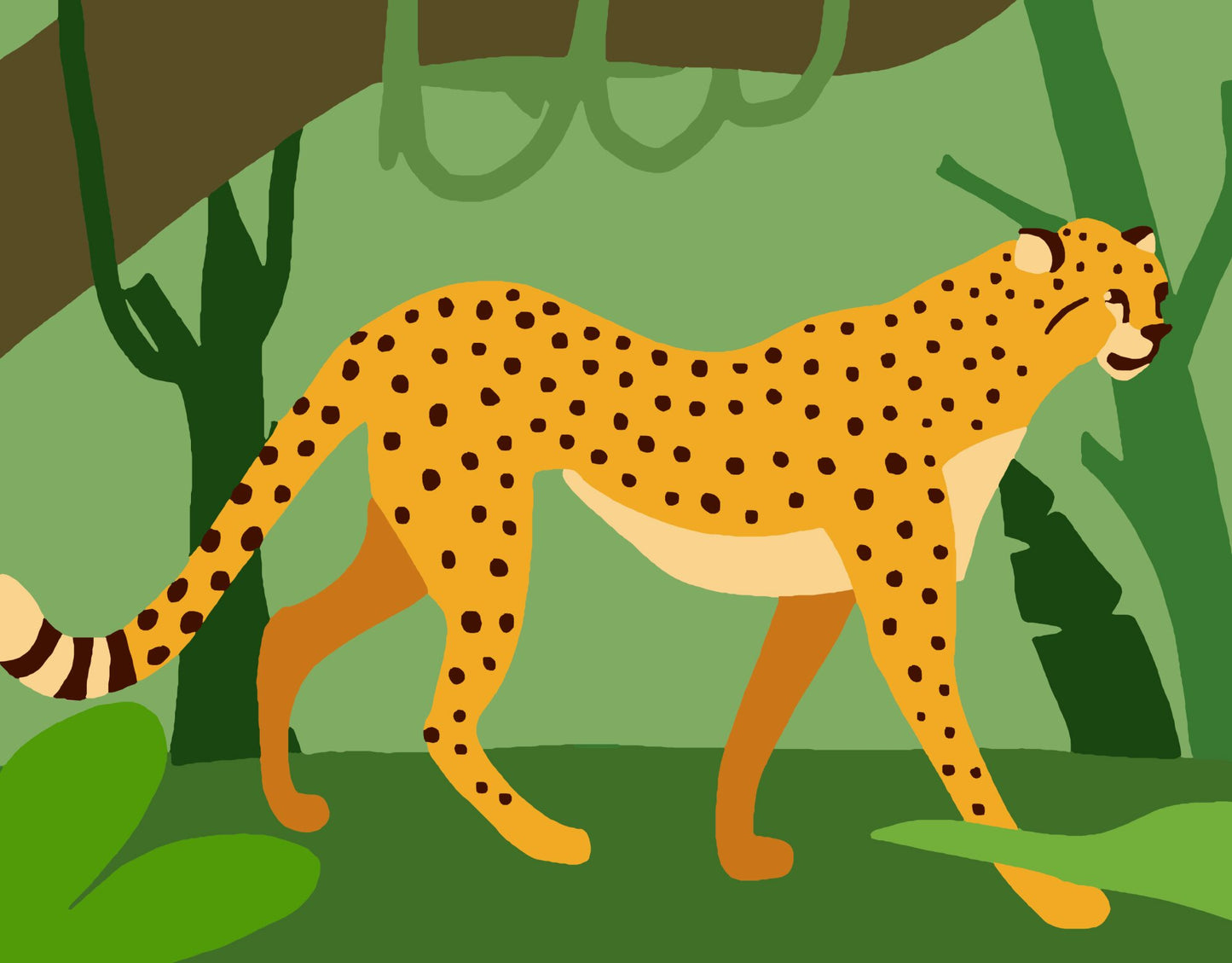 Malen nach Zahlen digital, Tier, Leopard