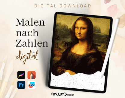Digital painting by numbers, Mona Lisa