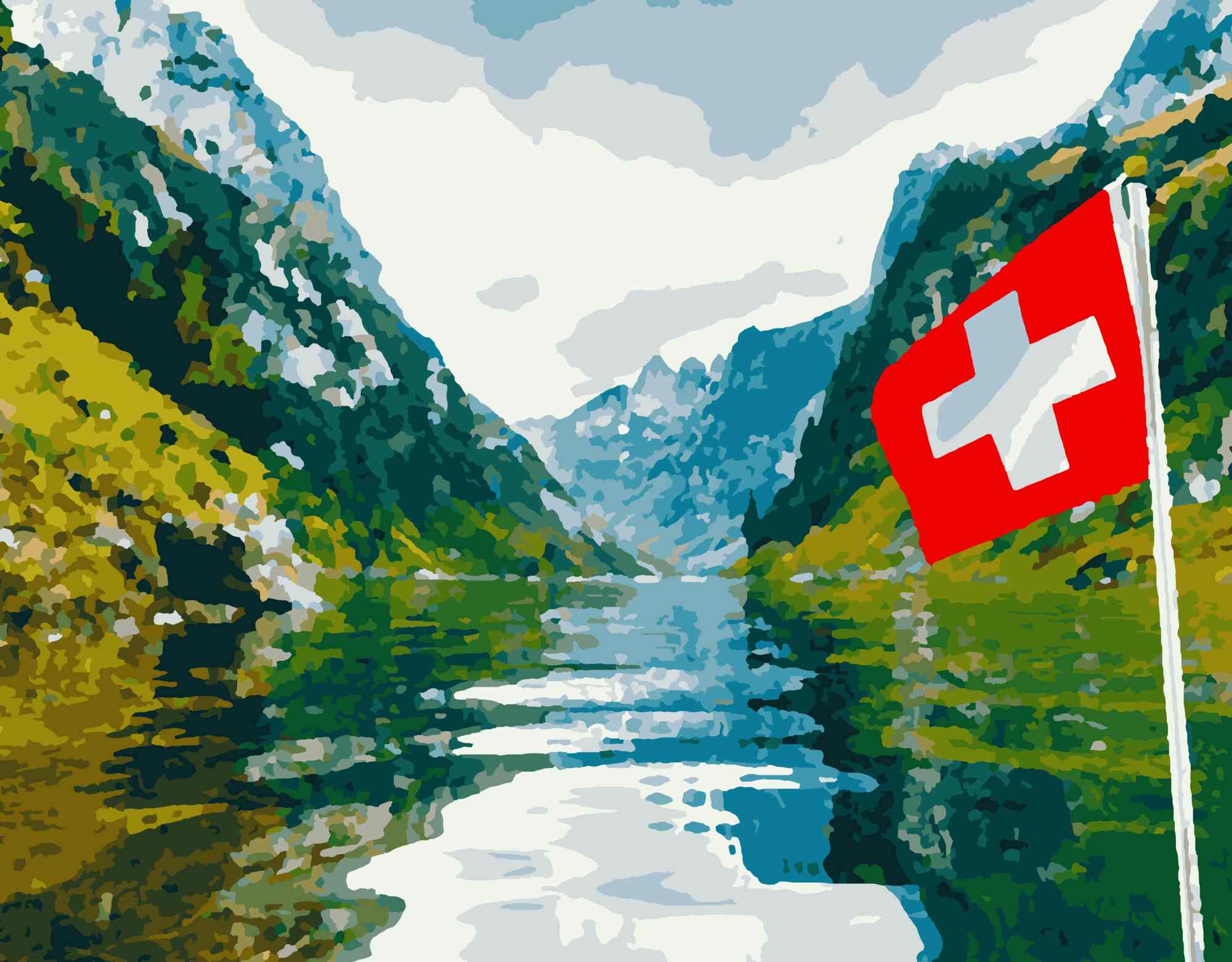 Schweizer Bergsee-Romantik