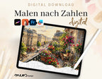 Pariser Balkon im Abendlicht