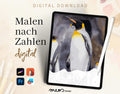 Fröhlicher Pinguin-Moment