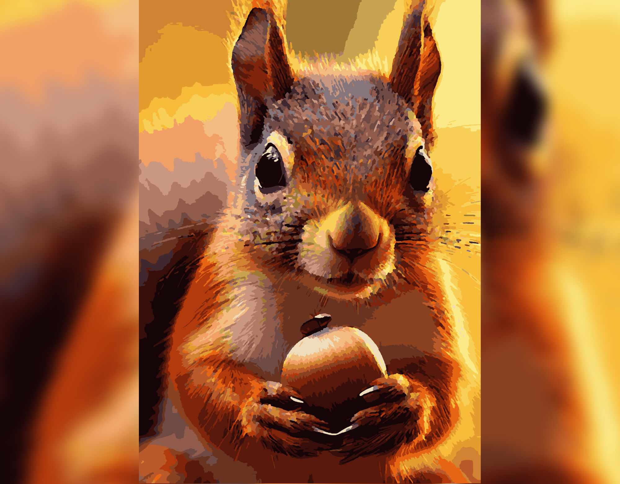 Squirrel in Golden Light