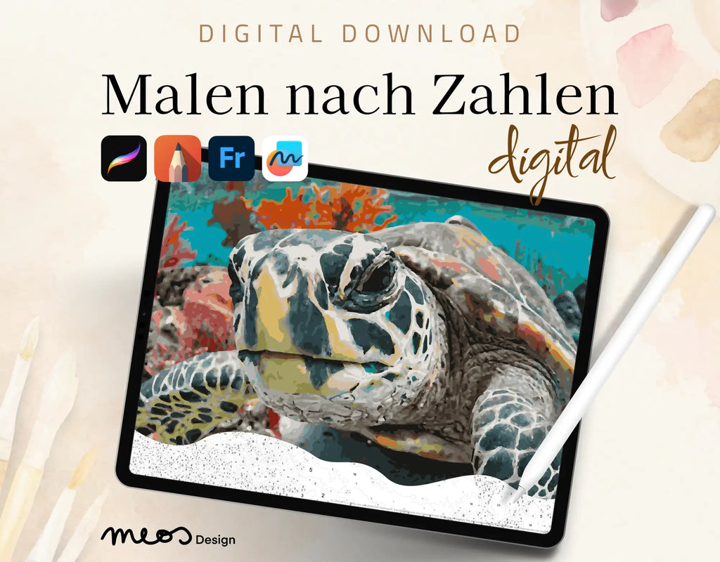 Die Schildkröte im Korallenriff
