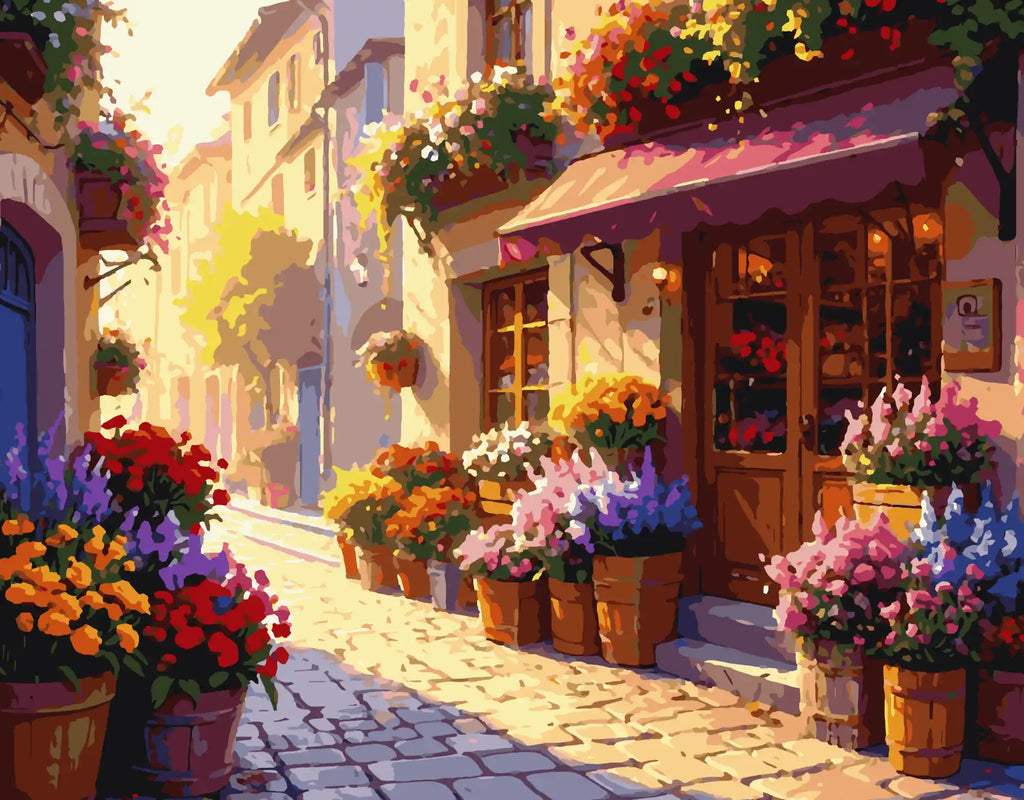 Blumenladen zwischen Kopfstein und Sommerwind