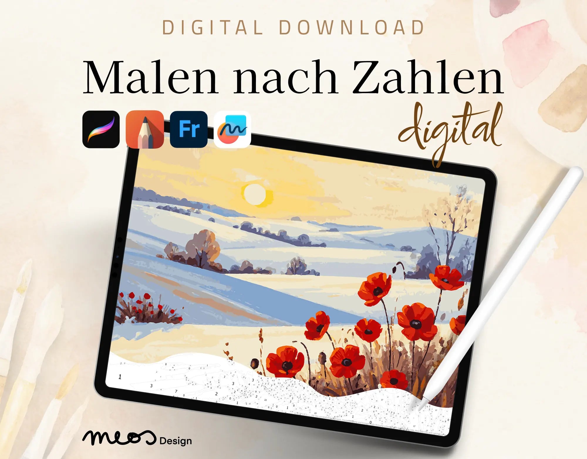 Mohnblumen zwischen Frost und Licht